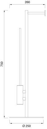 Ceadesign Держатель рулона и ершик из нержавеющей стали Stem - accessori Ste 17 - Вид №1