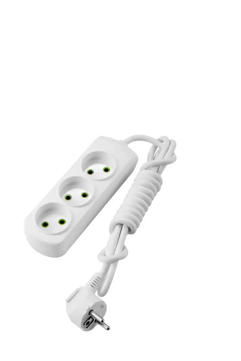 LETITIA Удлинитель без заземления 3 входа 2 метра белый LEZARD 721-0302-303