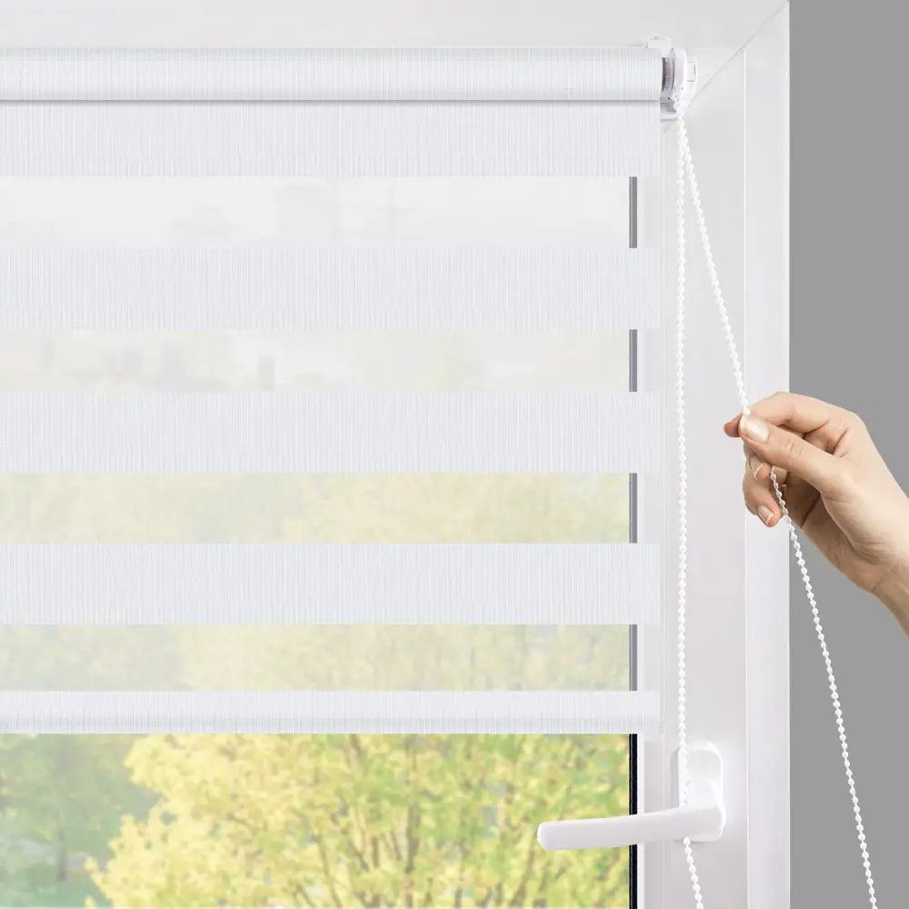 Рулонная штора день-ночь MIAMOZA Петер 120x175 см белая 89411382 STLM-1565124 - Вид №5