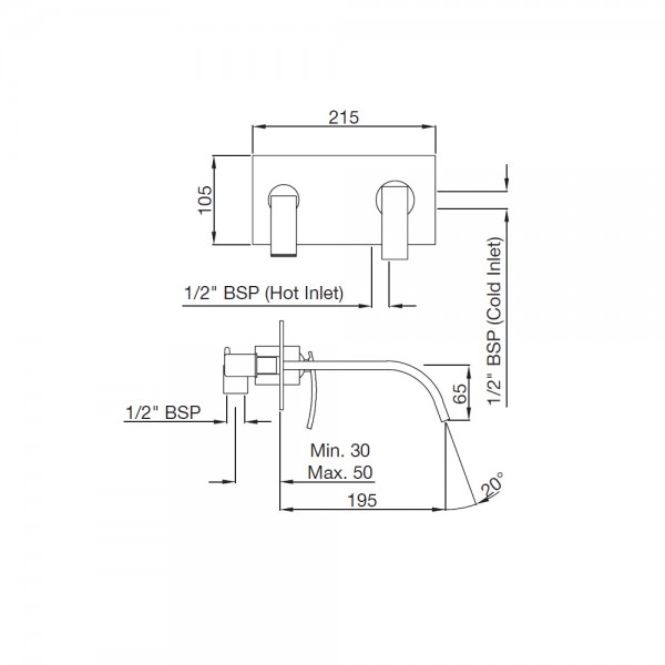 SIG-WHM-41233 Смеситель для раковины Artize Signac Матовый белый  - Вид №1
