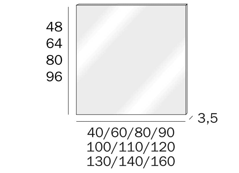 Прямоугольное настенное зеркало для ванной комнаты INDA® SCANNO ARCH-00076271 - Вид №5
