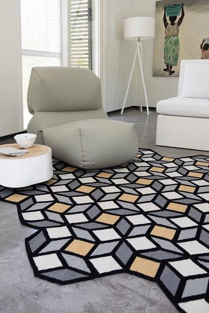 GAN Шерстяной коврик с геометрическими мотивами Kilim sun-id-1354422 - Вид №5