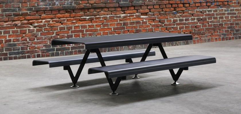 Metalco Стол для общественных мест со встроенными скамейками Stile molecular concrete sun-id-1415287 - Вид №3