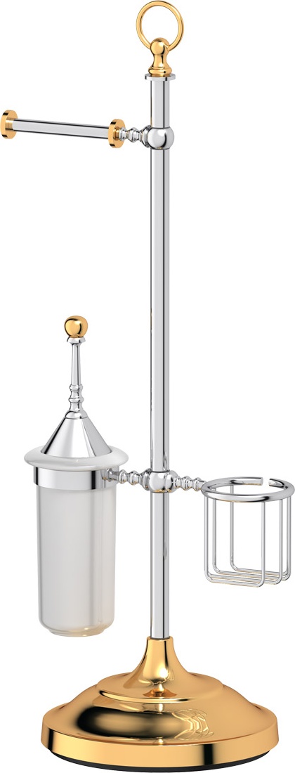 STI 134 Стойка с 3-мя аксессуарами для туалета 80 cm 3SC STILMAR CHROME/GOLD Treesseci 3SC