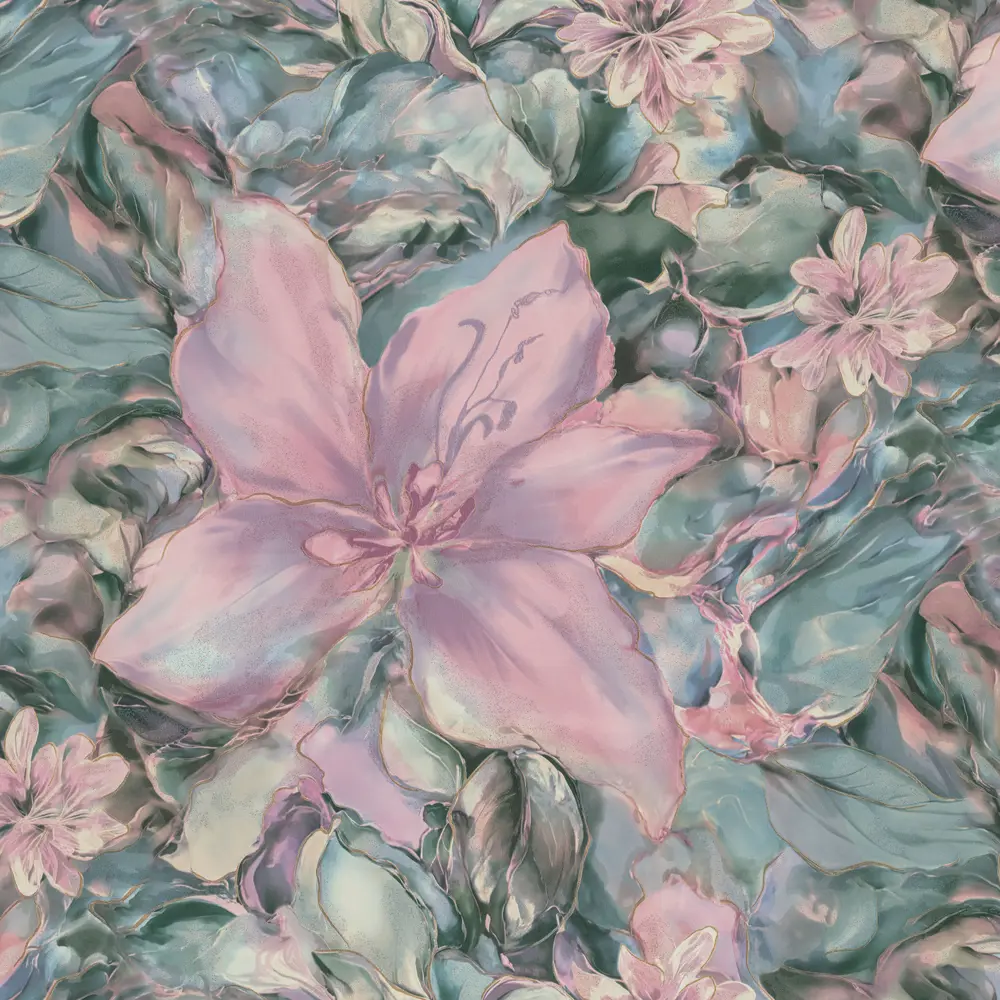 MONTE SOLARO Флизелиновые обои Царица в изысканном зеленом оттенке 89395617 STLM-1547243 - Вид №1