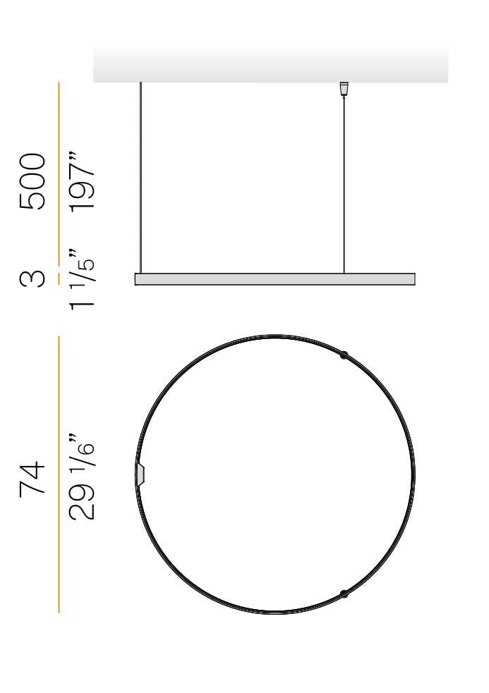 Светодиодный подвесной светильник Panzeri Zero Round ARCH-00011692 - Вид №6