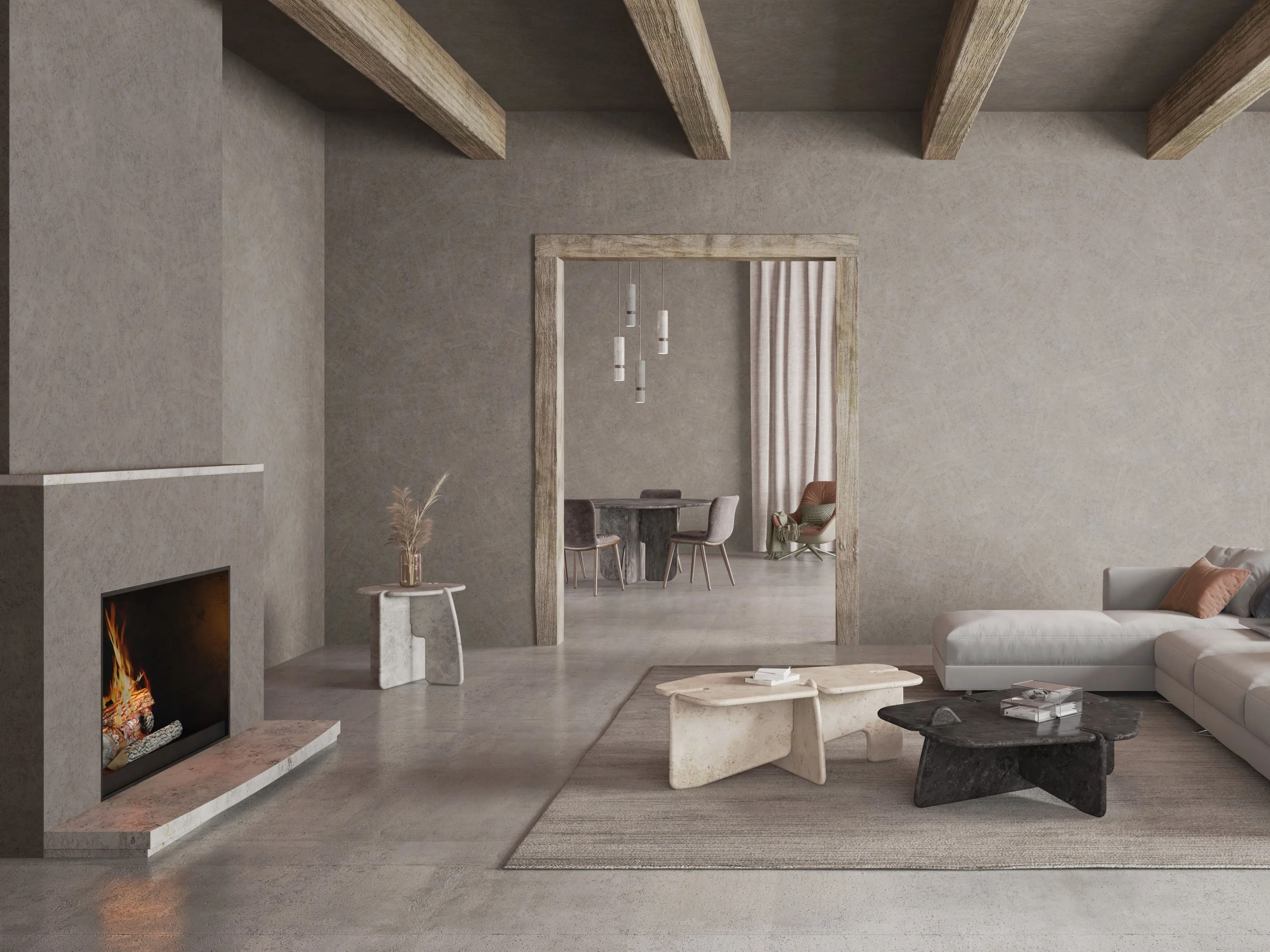 Журнальный столик из натурального камня Davani Lamé ARCH-00101284 - Вид №3