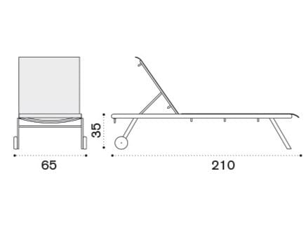 Лежак для сада с колесами Ethimo эликсир ARCH-00045621 - Вид №14