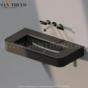 MA95L7006 Подвесная раковина настенная прямоугольная Ceramica Flaminia Madre черная