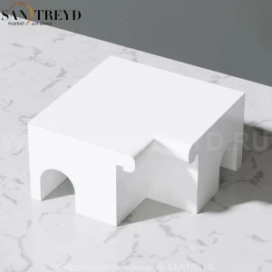 Effegibi ACCESSORI Модульная скамейка для облицовки, закругленная секция угловая белая. Возможна установка LED подстветки SV31000013