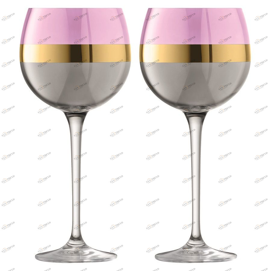 Набор из 2 круглых бокалов Bangle 525 мл розовый LSA International G133819195