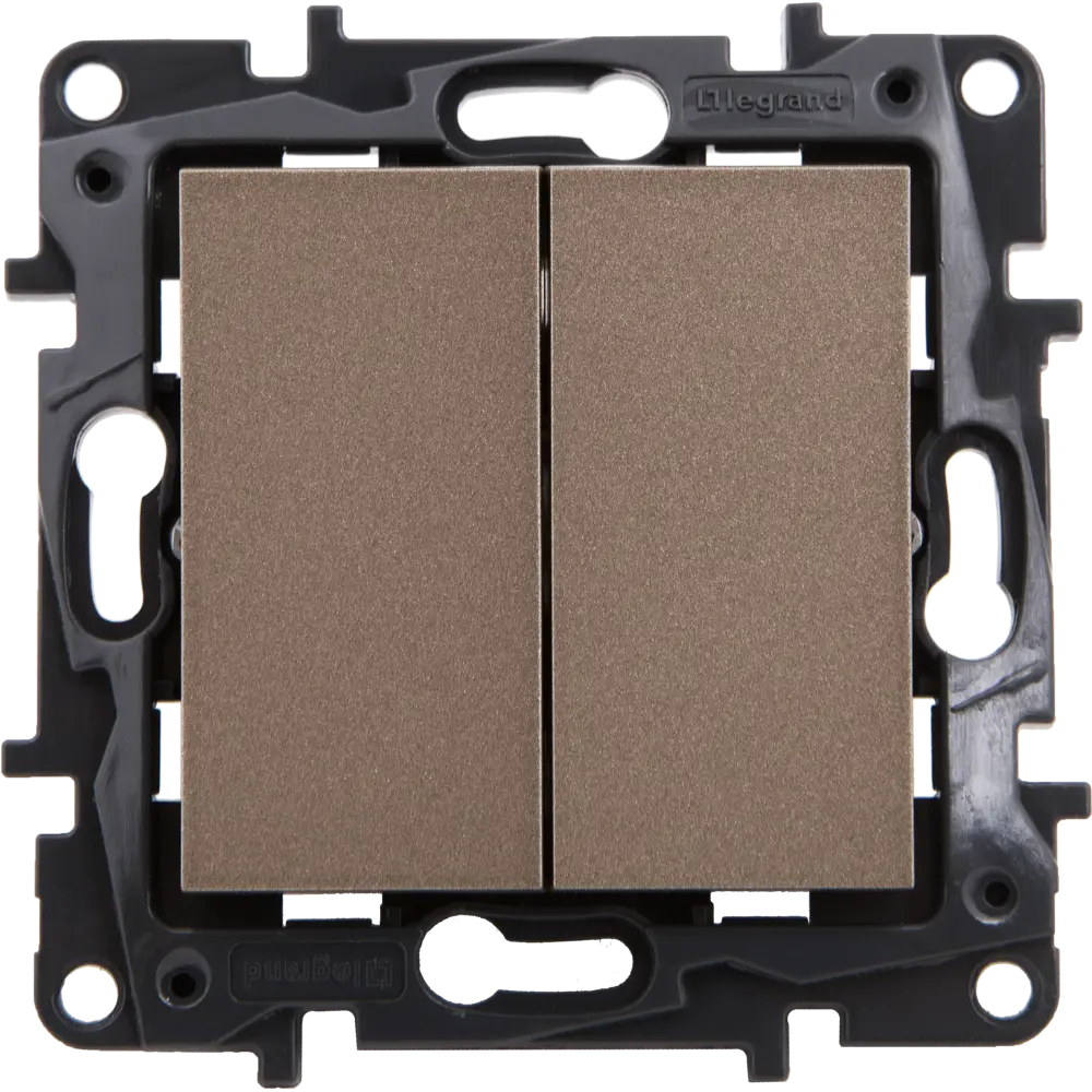 Legrand Structura — двухклавишный выключатель шампань для современного интерьера 82064604 STLM-0018595