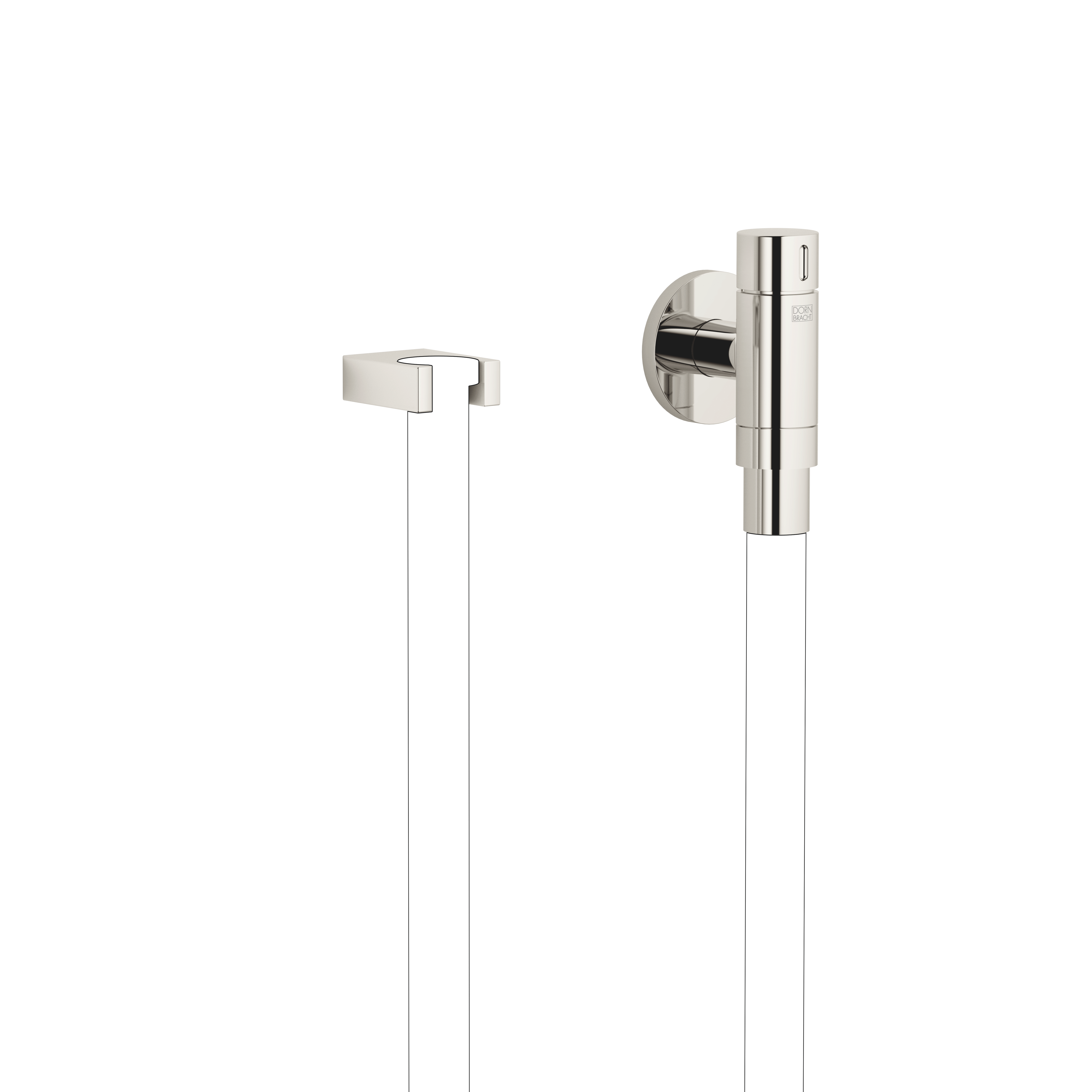 WATER TUBE Настенное колено Кнайпа с держателем шланга и отдельными розетками FlowReduce - Platinum 27843979-08 DornBracht