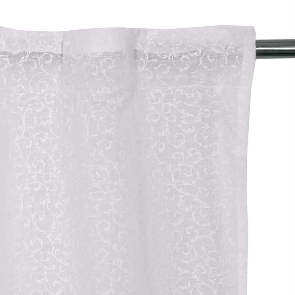 Тюль на ленте «Симфония» 140х180 см цвет белый GARDEN STLM-2208130 - Вид №4
