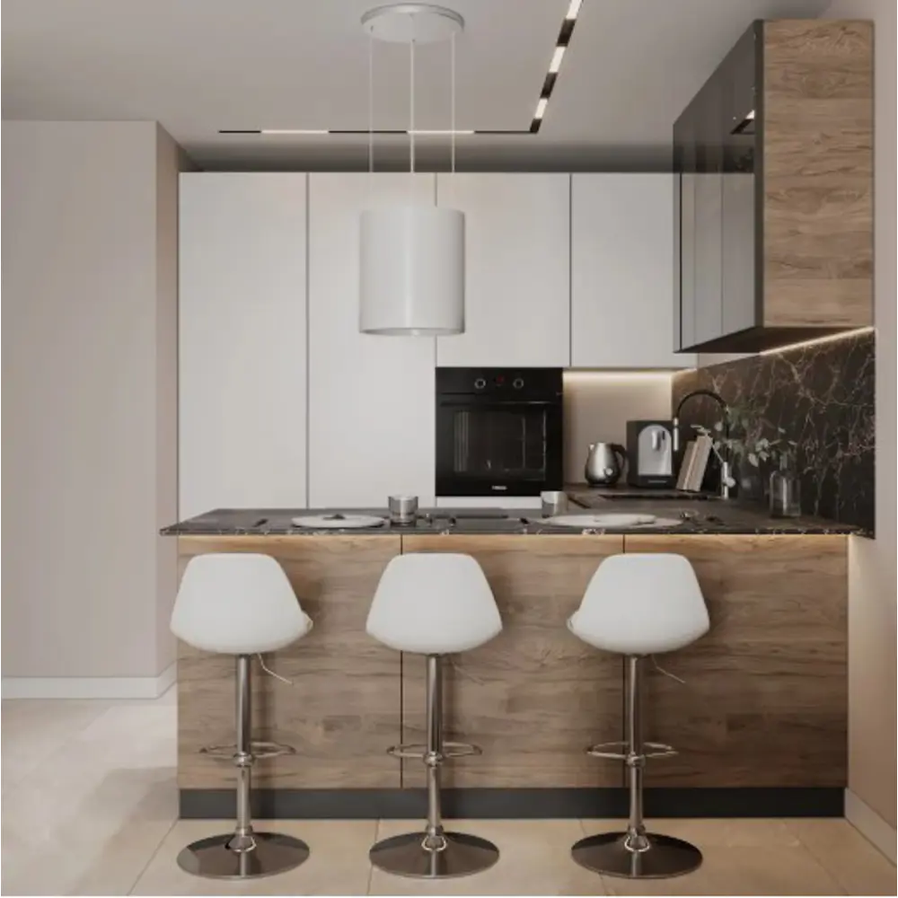 Столешница кухонная Мрамор 240x60x1.6 см HPL-пластик цвет черный Santreyd STLM-2061051 - Вид №8