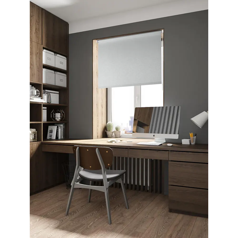 Штора рулонная Shine 90x160 см серая 83289914 STLM-2067352 PRAKTO  - Вид №4