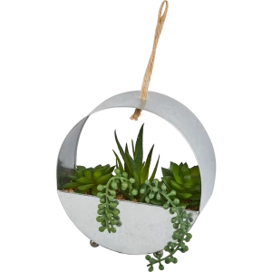 Искусственное растение в цинковом горшке на веревке Atmosphera 14x12.2 см микс полиэстер