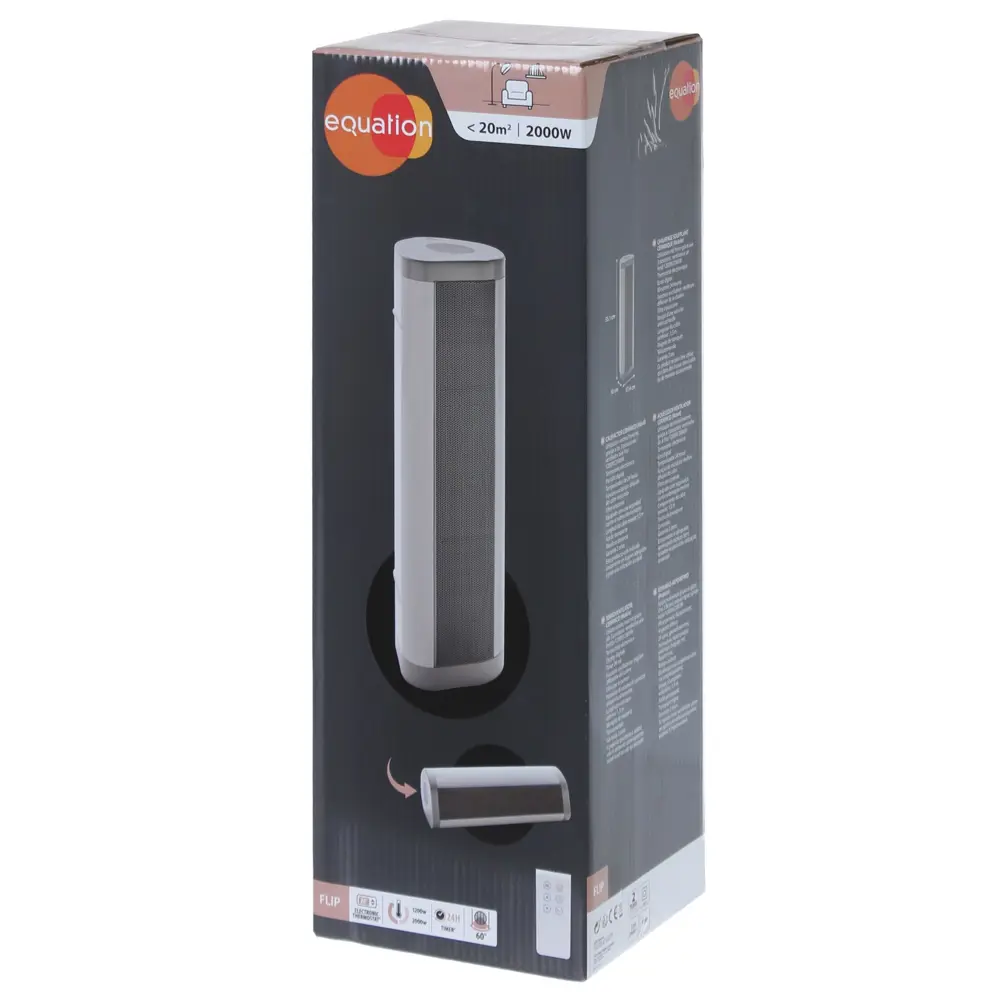 Тепловентилятор керамический электрический Equation с электронным термостатом, 2000 Вт STLM-2086485 - Вид №6