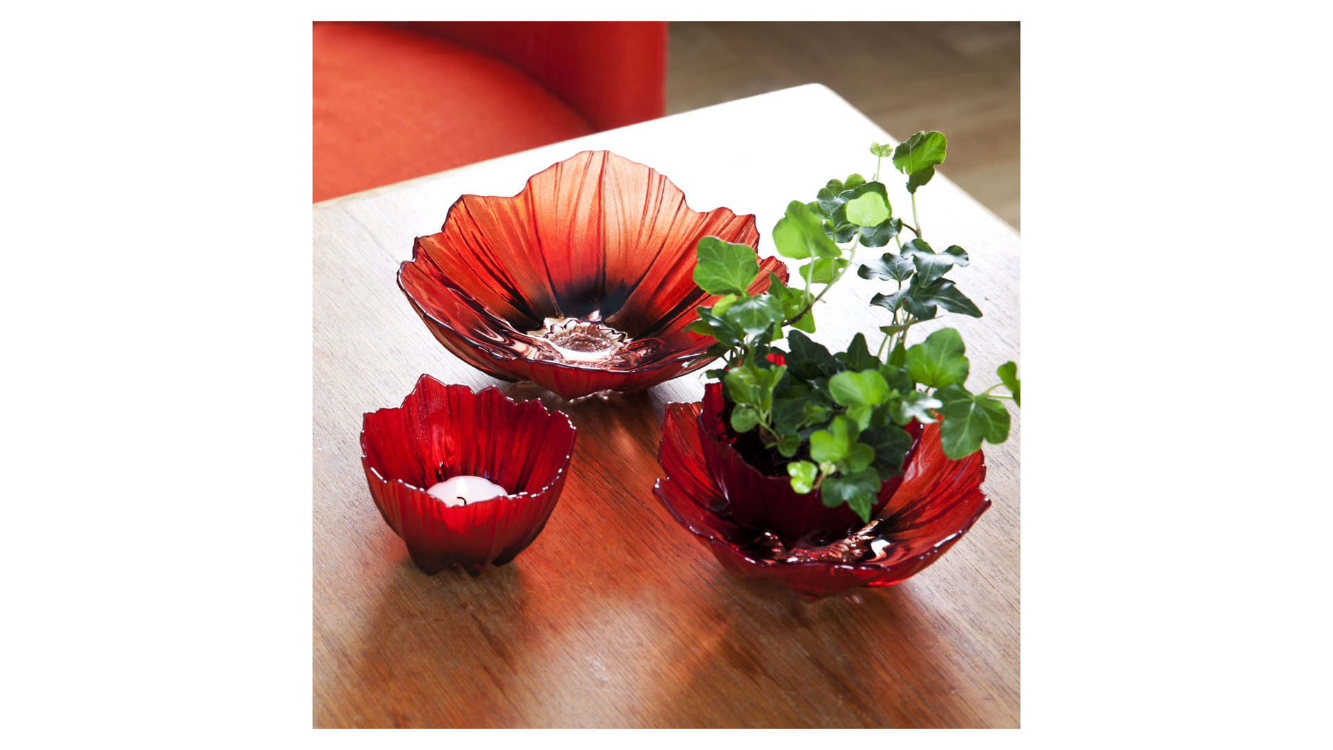 10663752 MALERAS Чаша "Мак", красная/чёрная, 140/50 мм  - Вид №2