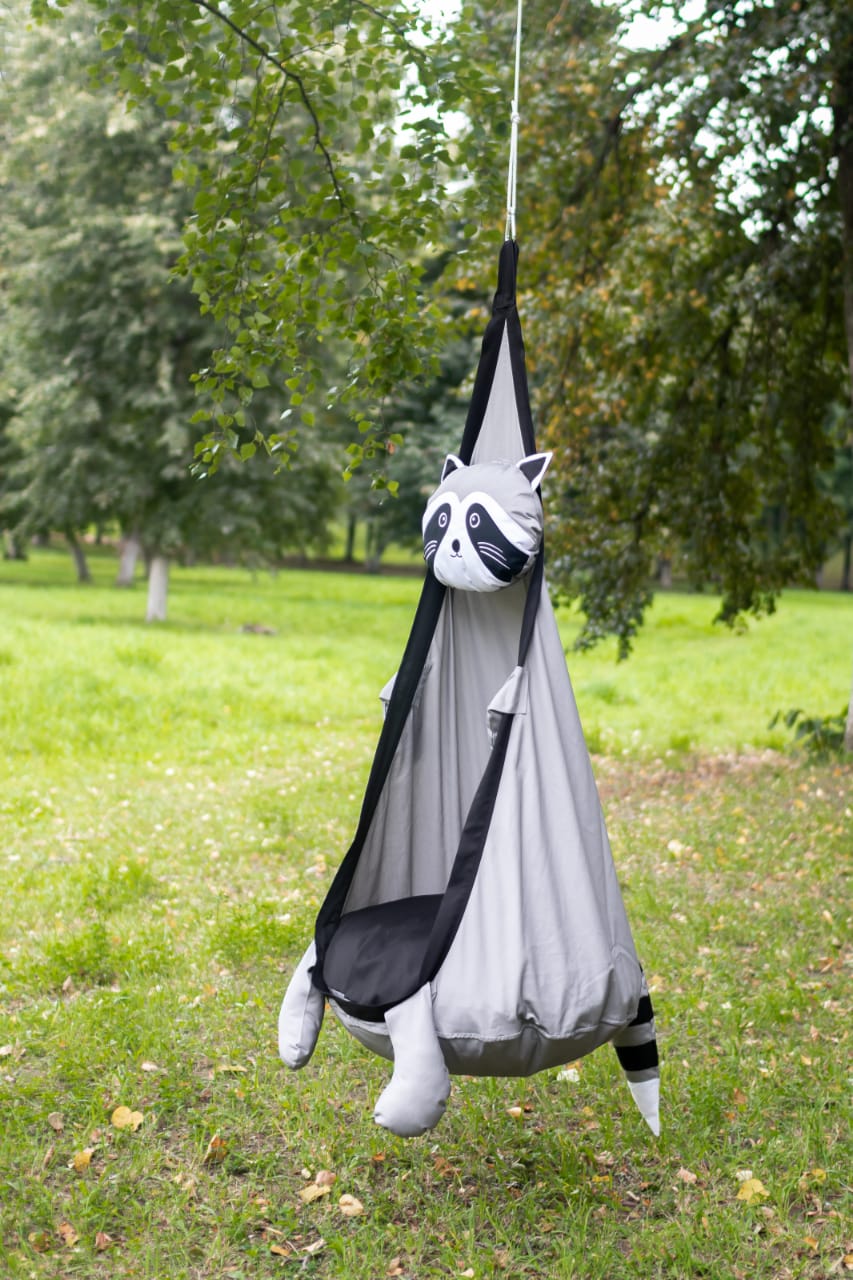 Подвесное кресло-кокон "Енот" ПОКАЧАЙКА  00-3831141 Серый Santreyd  - Вид №1