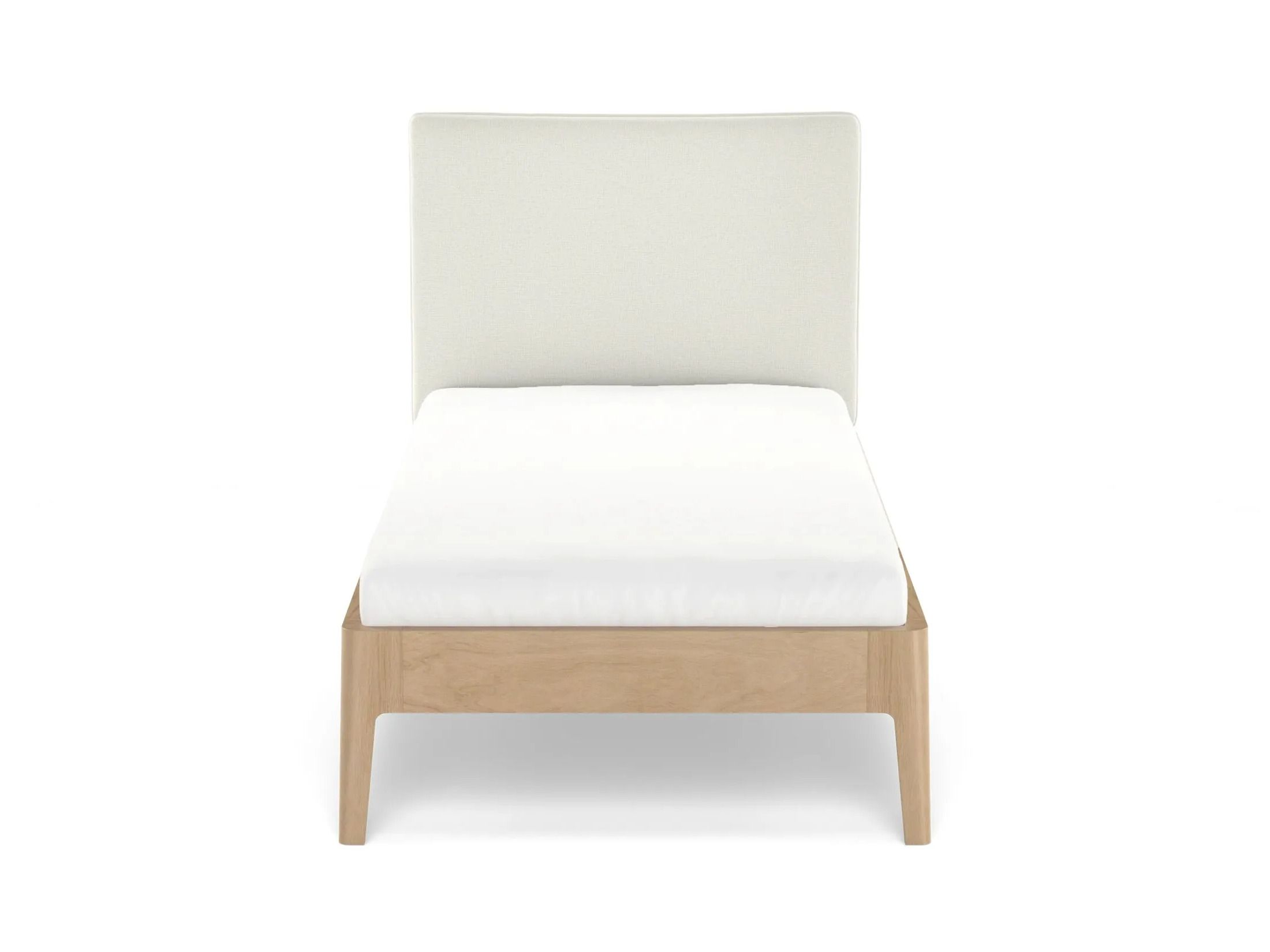 Деревянная съемная односпальная кровать с мягким изголовьем Noah Living белье ARCH-00108161