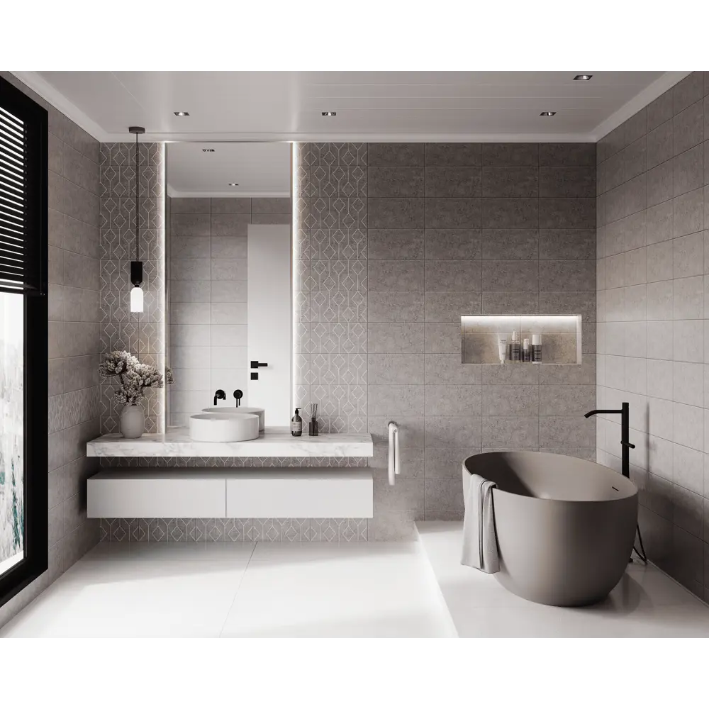 VENTA Альфа: Стеновая панель ПВХ темно-серый камень 2700x375 мм 89414183 STLM-1564351 - Вид №2