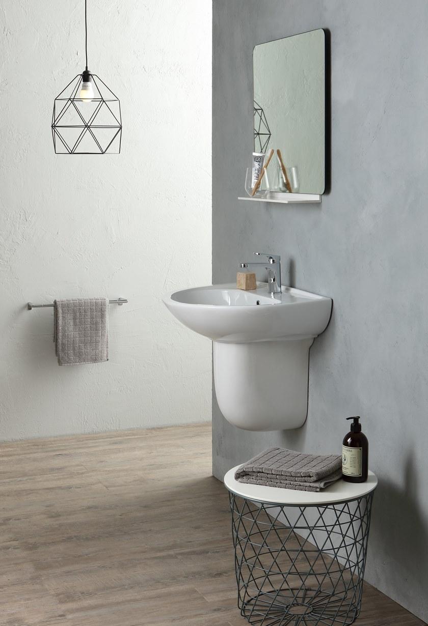 Подвесная раковина настенная овальная Olympia Ceramica RUBINO белая sun-id-1376329 - Вид №5