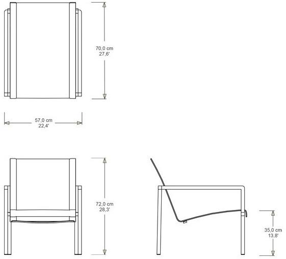 TRIBÙ Садовое кресло Batyline® с подлокотниками Natal alu 05912 - Вид №5