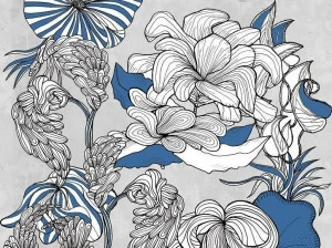 Wall&decò С цветочными мотивами Contemporary wallpaper 2014
