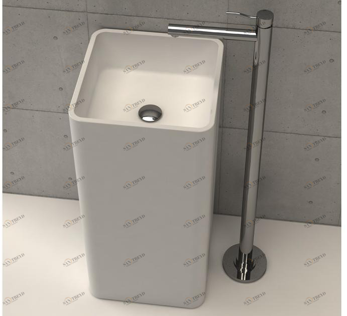 MOMA Design Отдельностоящий квадрато Lavabo с твердой поверхностью  Tbt 