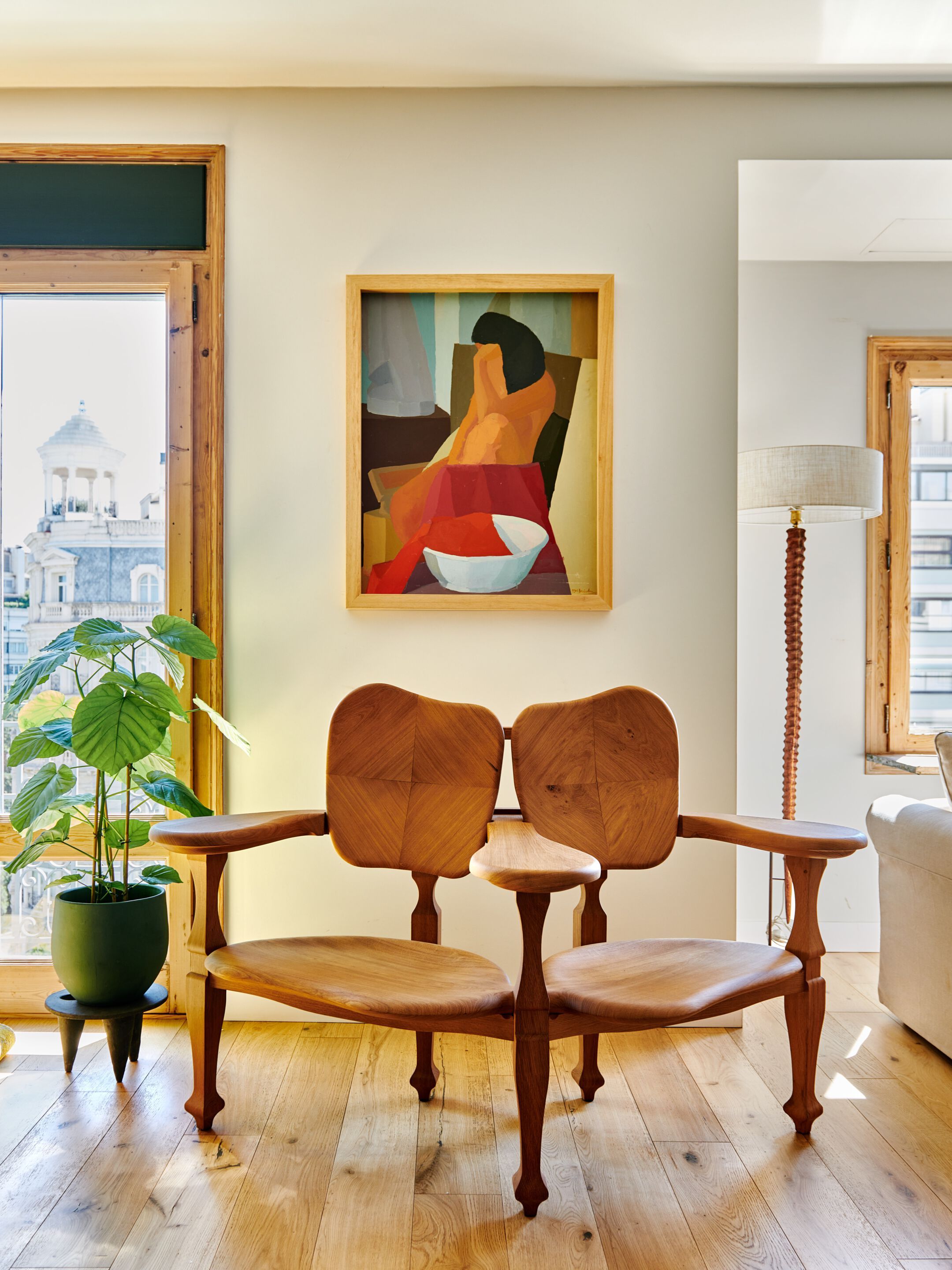 Скамья из массива дерева со спинкой BD Barcelona Гауди ARCH-00078953 - Вид №8