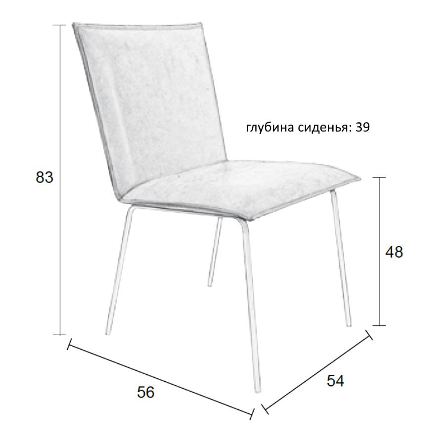 Стул Floke коричневый White Label Living 1100249 - Вид №9