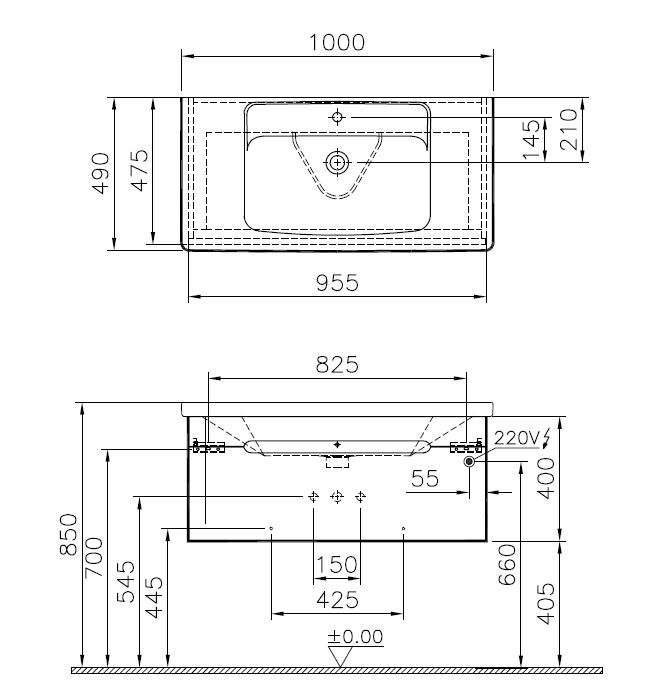 61019 Раковина Vitraglobal Folda  - Вид №1