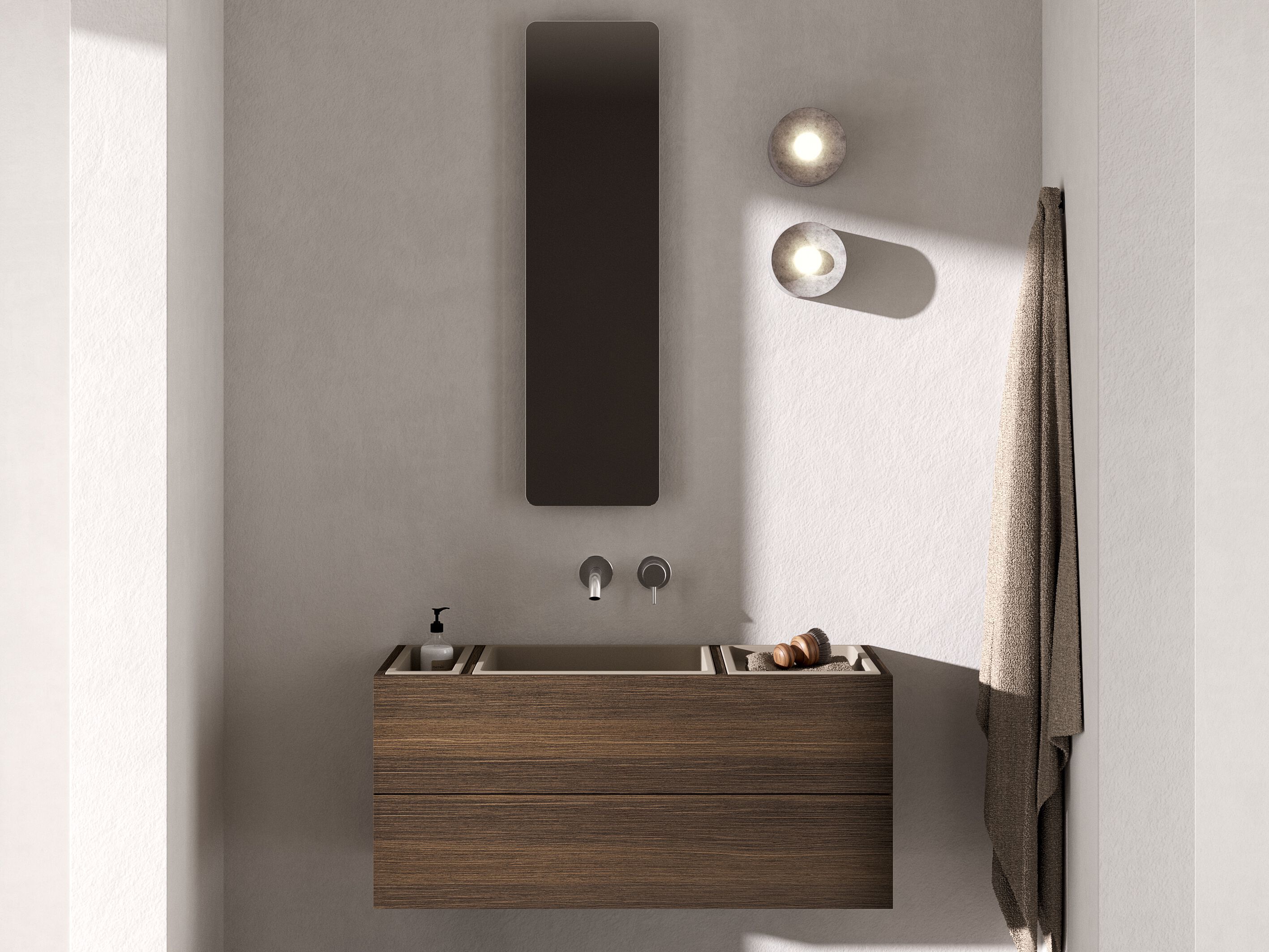 Подвесной шкаф для умывальника с ящиком Nic Mini Living ARCH-00104898