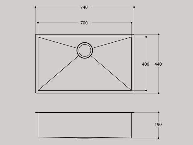 Раковина из нержавеющей стали Evhoc Ethna ARCH-00052187 - Вид №3