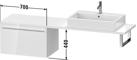 XL544305252 Шкафчик для компактной консоли X-Large #XL5443 700 x 478 мм Европейский дуб, декор Duravit - Вид №1