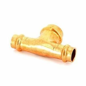 Тройник пресс 15x22x15 медный IBP