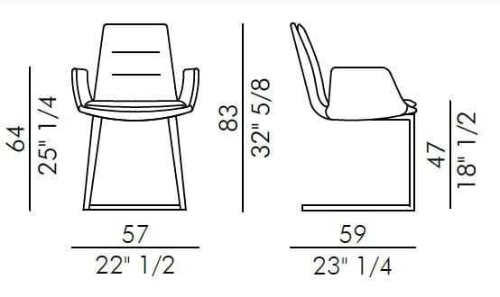 Кожаный консольный стул с подлокотниками EFORMA Леди ARCH-00135824 - Вид №2