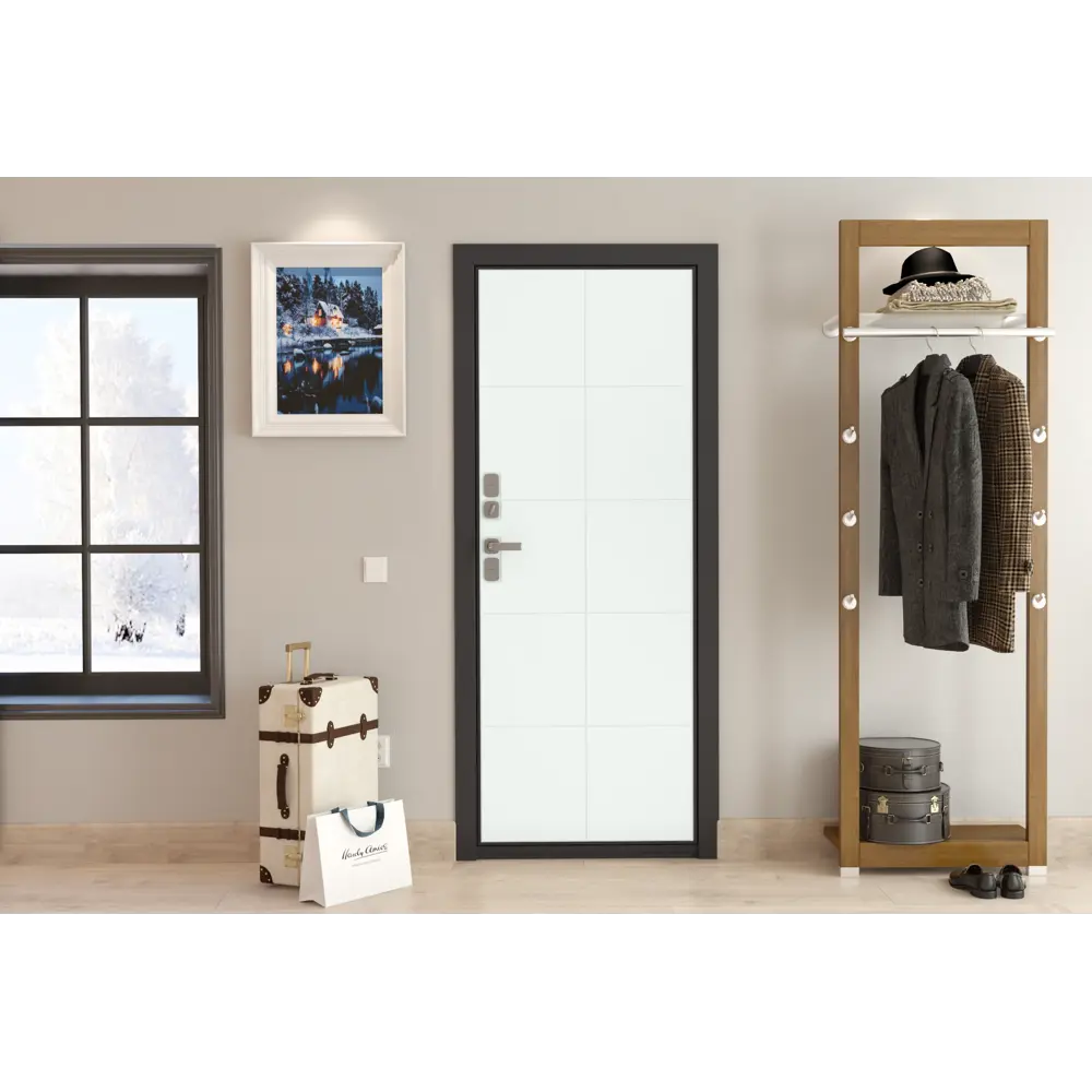 Дверь входная металлическая Термо 88x205 см правая вуд тангент белый DOORHAN STLM-2119370 - Вид №8