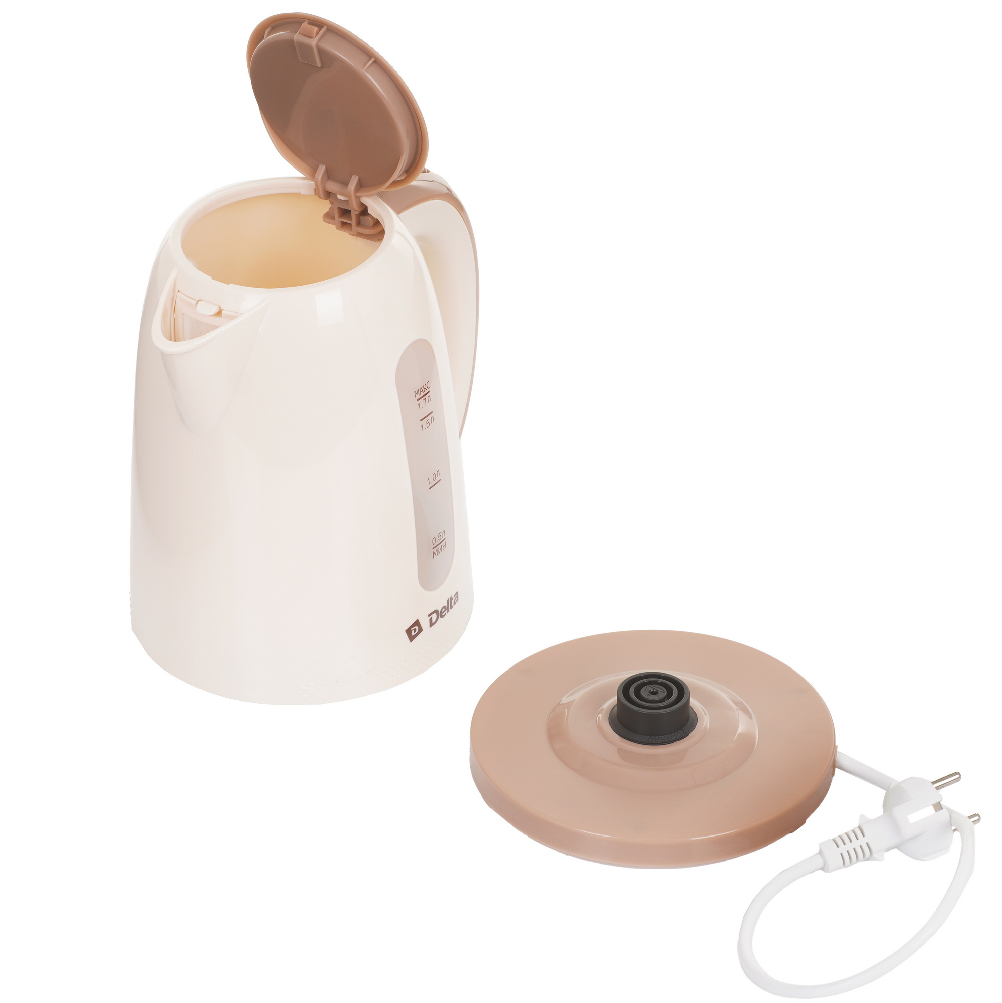 8195716 Электрочайник DELTA DL-1106 бежевый STDN-0058002 - Вид №4