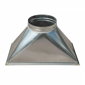 Переход c прямоугольного на круглое сечение (оц. сталь) 600х350-d200