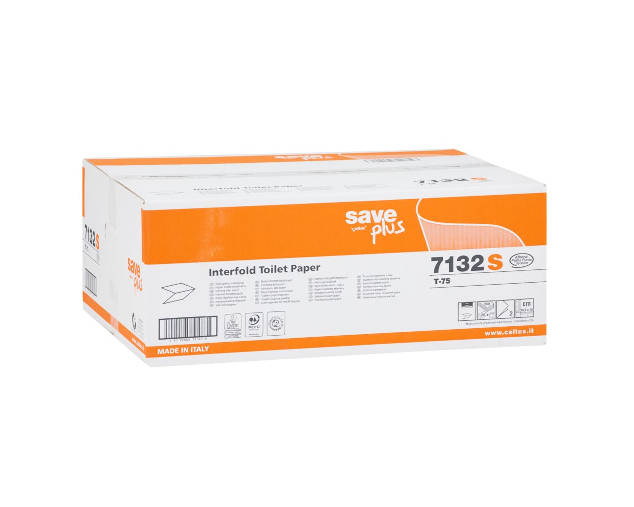 POB402 Листы туалетной бумаги ОПТИМУМ, белые, двухслойные, в коробке 9000 листов Merida  - Вид №1