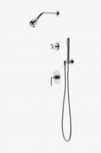 FLSP07 Душевая система Flyte с балансировкой давления с головкой 2 3/4 дюйма, ручным душем и перекрестной перекрестной рукояткой с отводом Waterworks