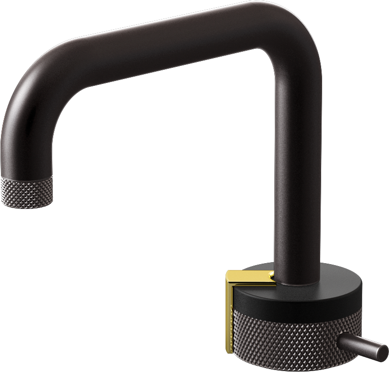 E-11500-R1MBK-L2PB-GM Однорычажный прогрессивный смеситель для раковины - излив 15,3см GRAFF MOD+