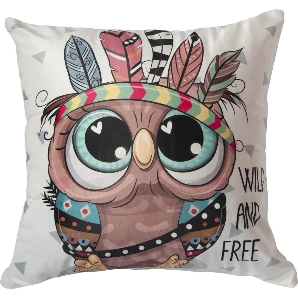 Декоративная подушка Seasons Сова 40x40 см цвет коричневый STLM-2169865