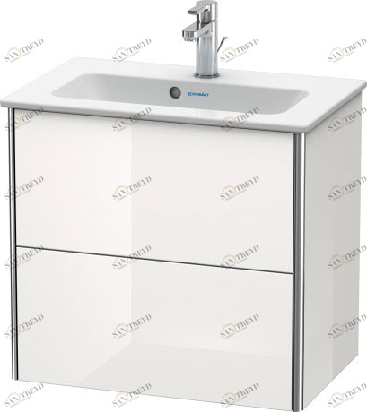 XS416502222 XSquare Тумбочка подвесная компакт Белый глянцевый декор Duravit