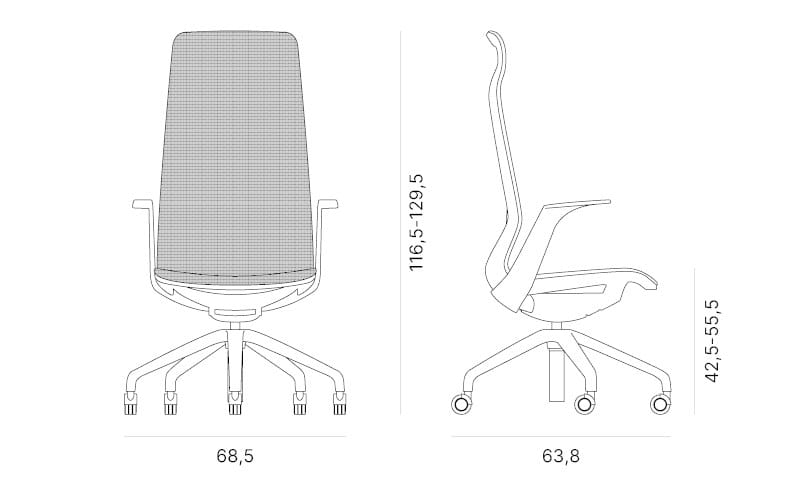 Вращающееся офисное кресло с колесами Quadrifoglio Group дизайн-офис ARCH-00081549 - Вид №11