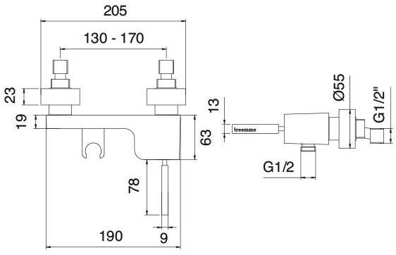 Rubinetterie Treemme Cut  3356  - Вид №1