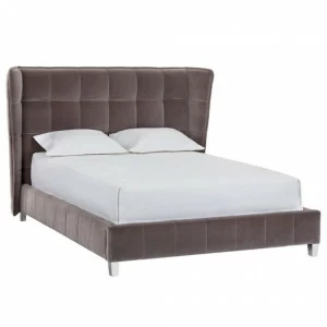 Кровать двуспальная 160х200 серо-коричневая Orion ICON DESIGNE ДИЗАЙНЕРСКИЕ 177968 Коричневый