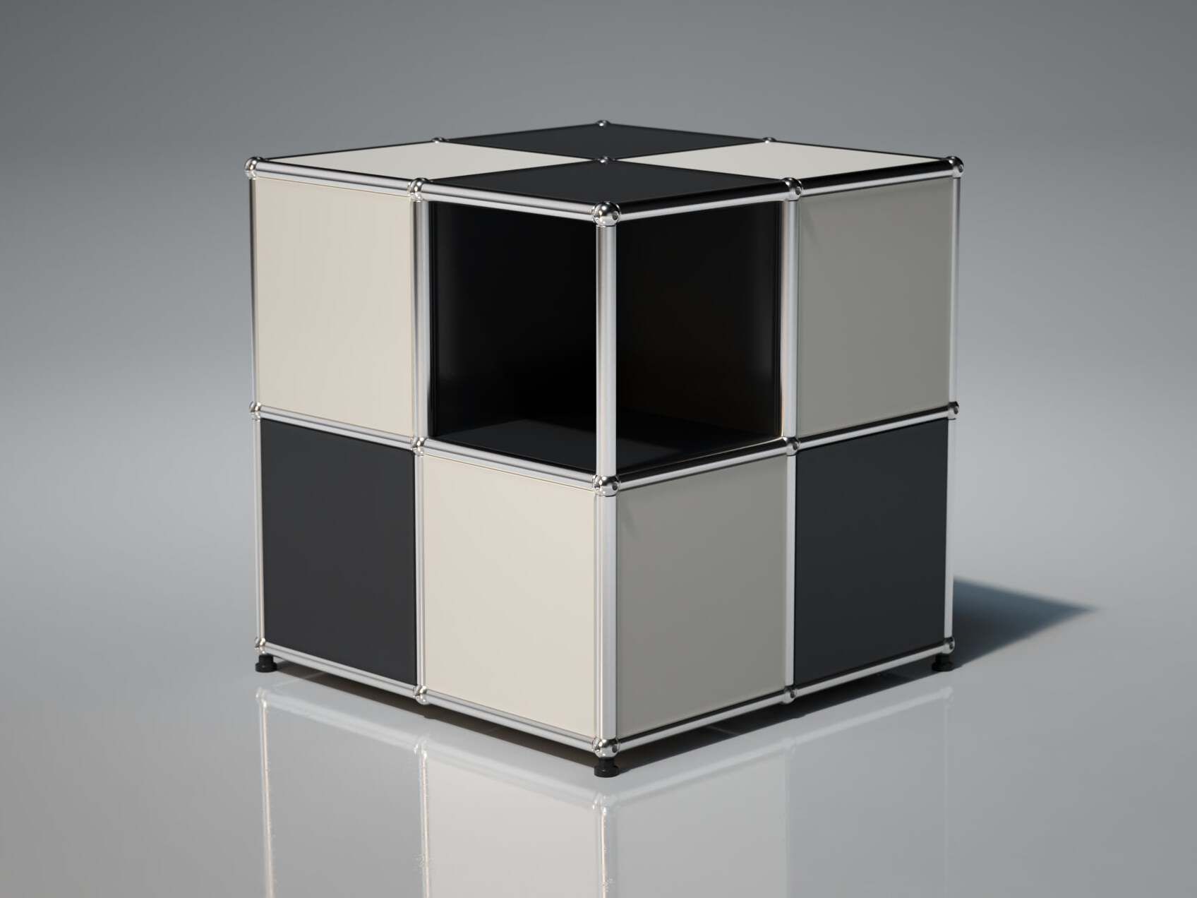 Стальной журнальный столик с отсеком для хранения USM TESSELLATE ARCH-00064241 - Вид №5